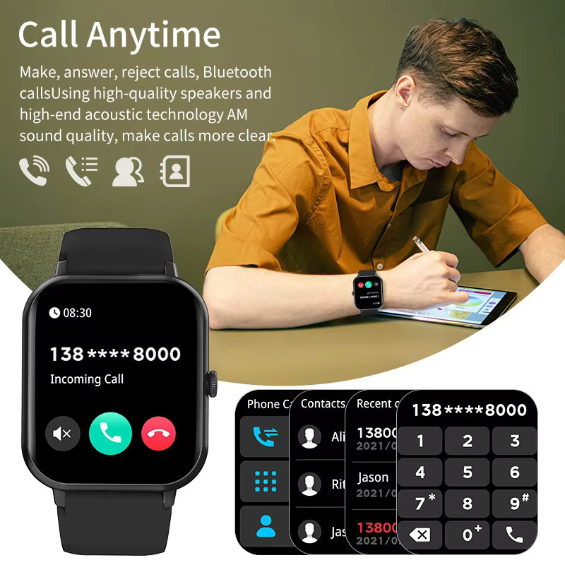 FOXBOX Smartwatch, GPS, Silikon, Schwarz, Unisex - Bild 2