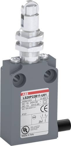 ABB LS20P22B11-U01 Positionsschalter mit Kuppenstößel, 10A, grau, IP67 - Bild 1