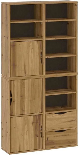 vidaXL ODDA Beistellschränke 4er-Set aus Massivholz Kiefer in Braun, B/T/H: 40 x 24 x 79 cm - Bild 1