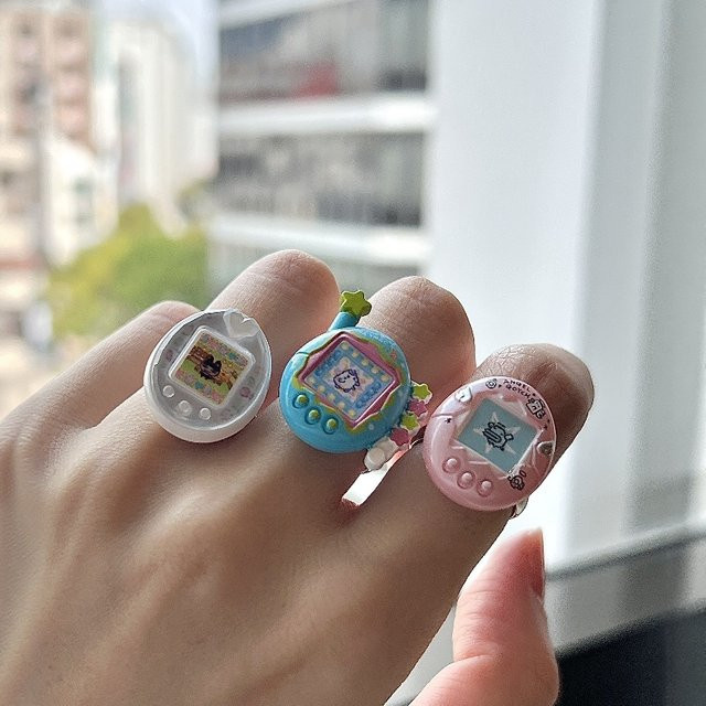 Bandai Tamagotchi Serie 3, dekorativer Ring, Gashapon-Modell - Bild 1
