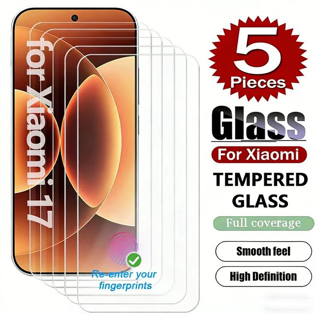 Xiaomi HD-Displayschutzfolie aus gehärtetem Glas mit vollständiger Abdeckung und Fingerabdruck-Entsperr-Funktion, transparent - Bild 1