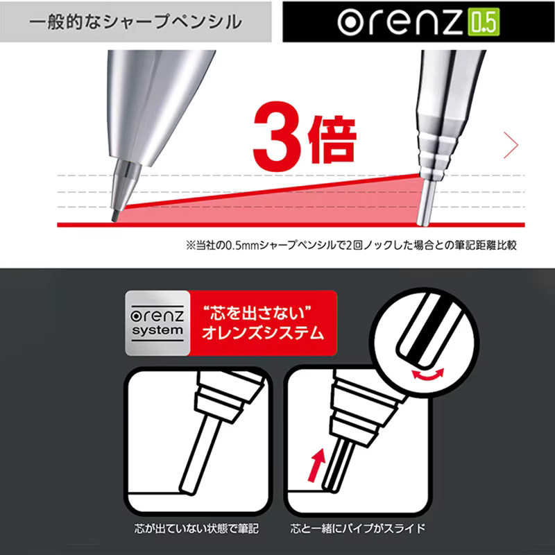 Pentel Orenz Druckbleistift für Manga und Skizzen mit 2B Graphit Mine - Bild 2