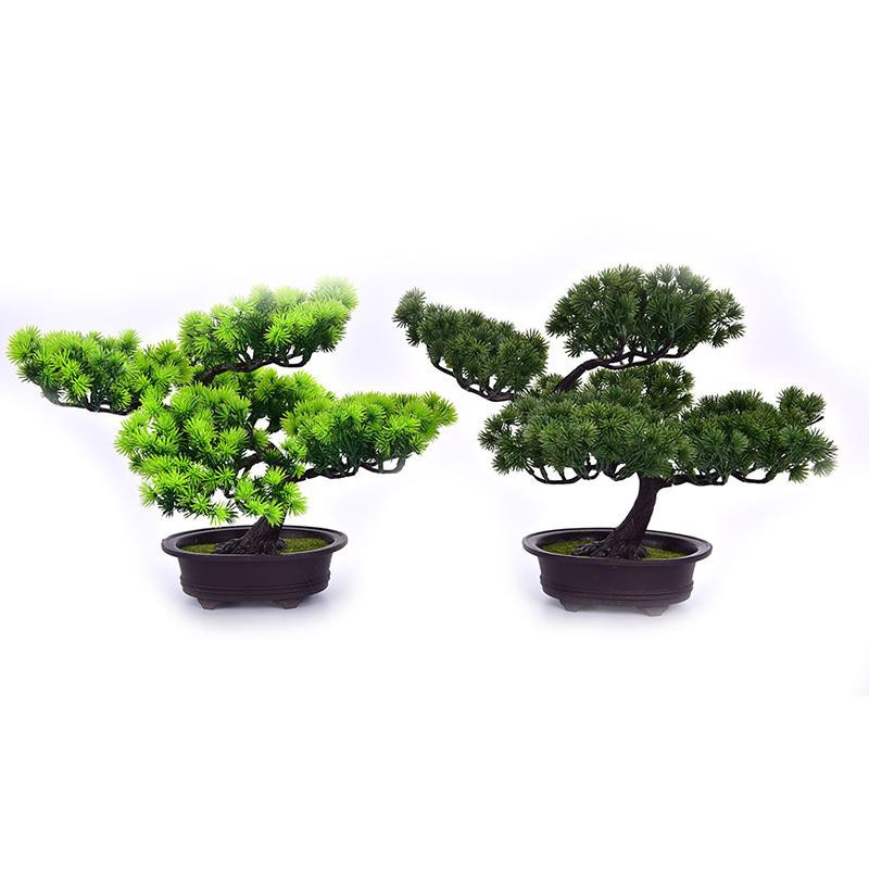 Houspace Dekorative Kiefernbaum Bonsai Simulation als realistische DIY Topfpflanze in Grün, Höhe: 26 cm, Breite: 40 cm, Tiefe: 40 cm - Bild 2