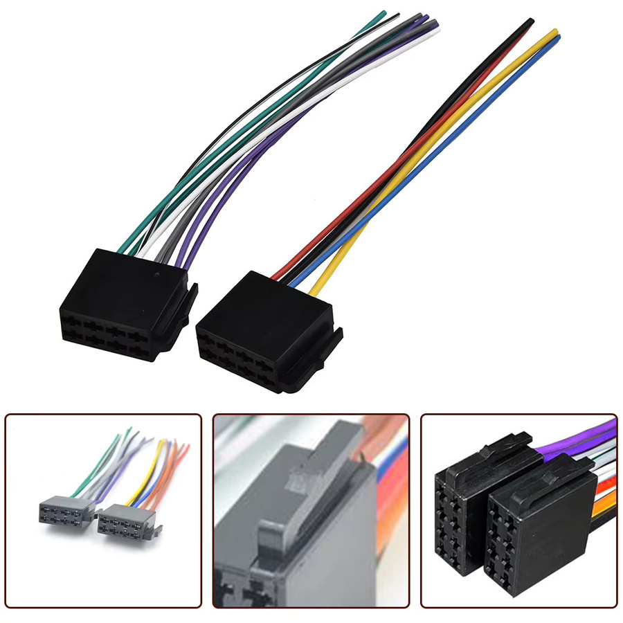 HpLive Auto Stereo Radio ISO Kabel Adapter Universal Stecker auf Buchse aus ABS für Automobil Zubehör - Bild 2