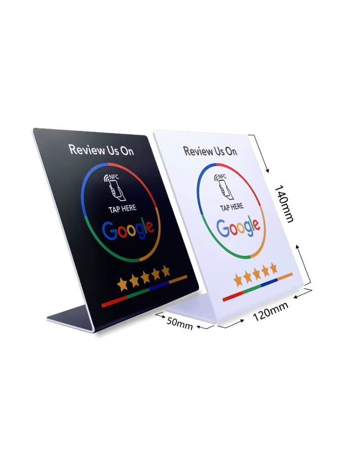 Tap The NFC Stand Google NFC Review Card für Restaurants in Weiß und Multicolour - Bild 4