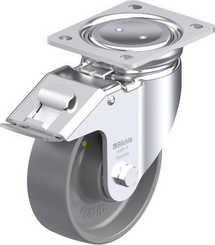 Blickle LUH-PO 150K-FI-ELS Stahlblech-Lenkrolle in Silber, Rad-Durchmesser: 150 mm, Tragfähigkeit: 400 kg - Bild 1