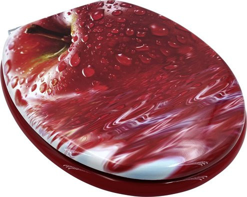 ADOB WC-Sitz Roter Apfel mit Soft-Close Absenkautomatik in Ovaler Form - Bild 1
