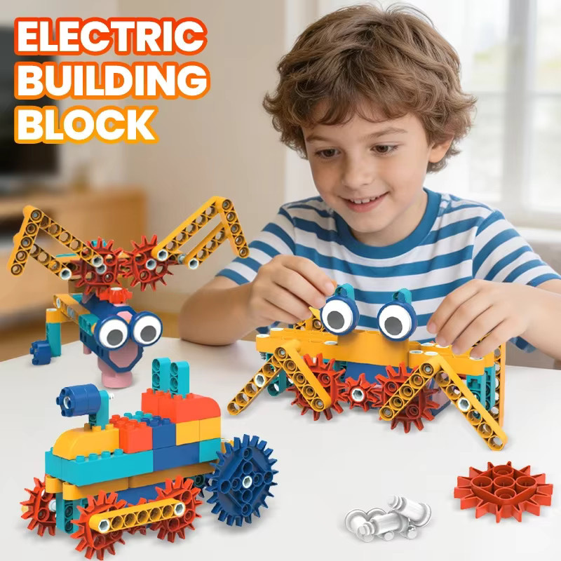 CONUSEA DIY Elektrische Wissenschafts-Bauklötze, Mechanisches Zahnrad-Set, Lernspielzeug, ab 6 Jahren - Bild 2