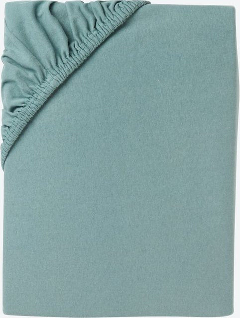 Jersey-Spannbetttuch CLASSIC aus Baumwolle, B/T: 100 x 200 cm, Weiß oder Türkis - Bild 1