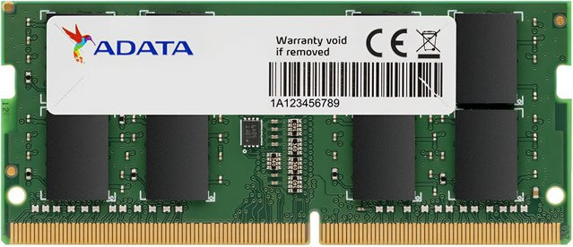 ADATA Premier RAM DDR4 SODIMM Arbeitsspeicher 8 GB 2666 MHz in Schwarz und Grün - Bild 1