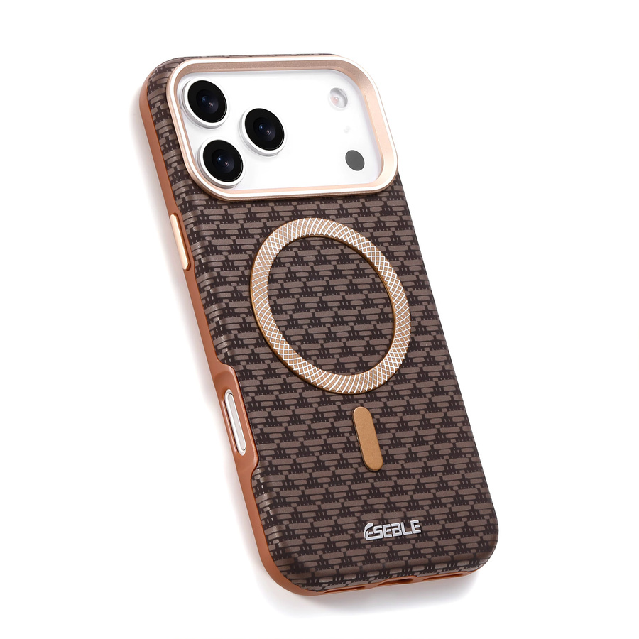 Luxuriöse Kunstleder-Handyhülle mit Magnet und kabellosem Laden für iPhone 17 Pro Max Air in Rot mit mattiertem Gefühl - Bild 3