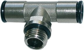 Riegler T-Einschraubverschraubung Value Line drehbar G1/4 Messing silber Ø 6mm - Bild 1