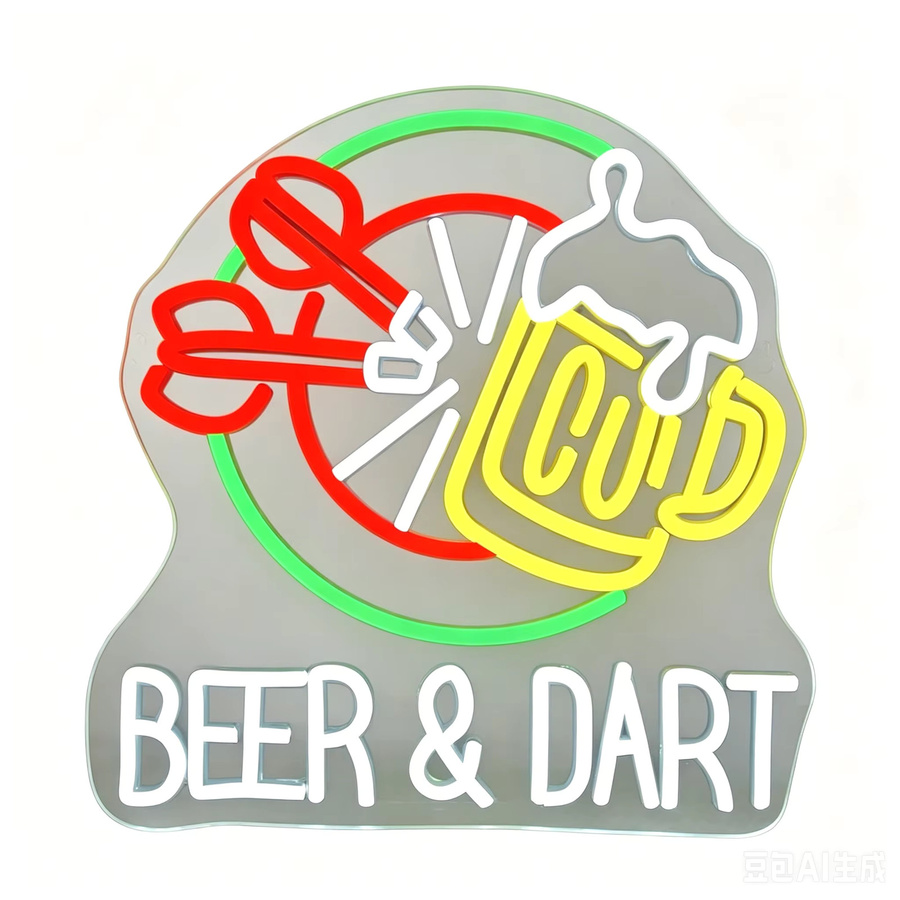 NEONAEON LED Neonschild Dart und Bier in Multicolour mit Dimmer-Schalter - Bild 5