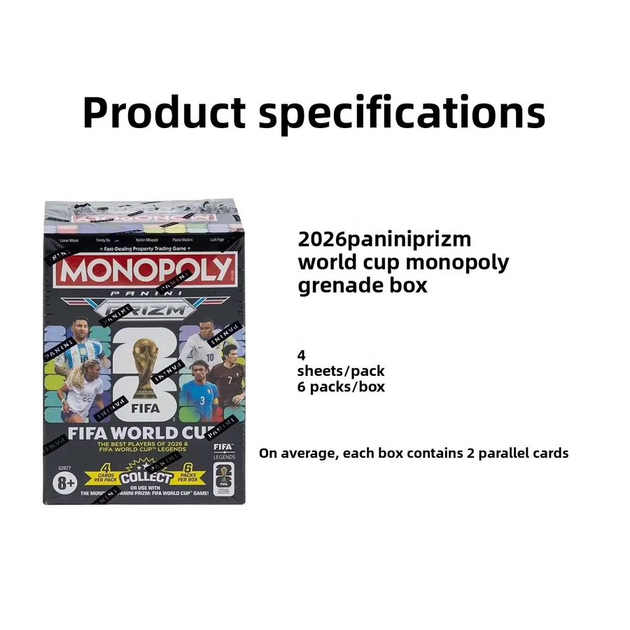 Panini Monopoly FIFA World Cup Prizm Fußball-Sammelkarten Mystery Box, ab 8 Jahren - Bild 2