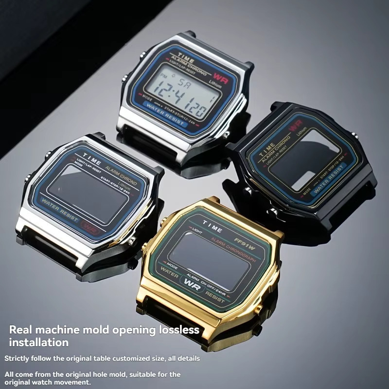Casio Uhrenarmband-Set Edelstahl, Silber/Schwarz/Gold - Bild 3