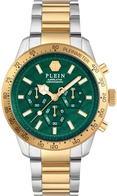Philipp Plein Chronograph, Quarz, Edelstahl, Grün, 44 mm, Herren - Bild 1