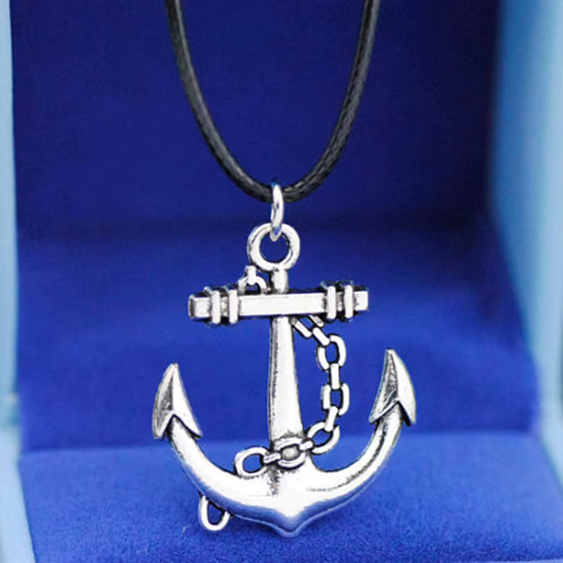 weyena Anker Anhänger Halskette, Silber, Vintage, Unisex - Bild 2