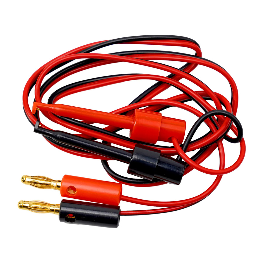 SWM Bananenstecker zu Haken-Clamp Adapter Set mit 4mm Testleitungen, Multimeter Testkabel, Multicolor - Bild 3