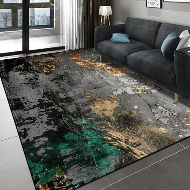 Moderner abstrakter Teppich von HGHT in Multicolour, rutschfest und waschbar, B/T: 180 x 250 cm - Bild 1