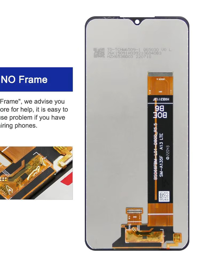 Samsung Galaxy M13 M135 AMOLED LCD Display mit Touchscreen Digitizer Montage und Rahmen in Schwarz für SM-M135F Ersatz - Bild 5