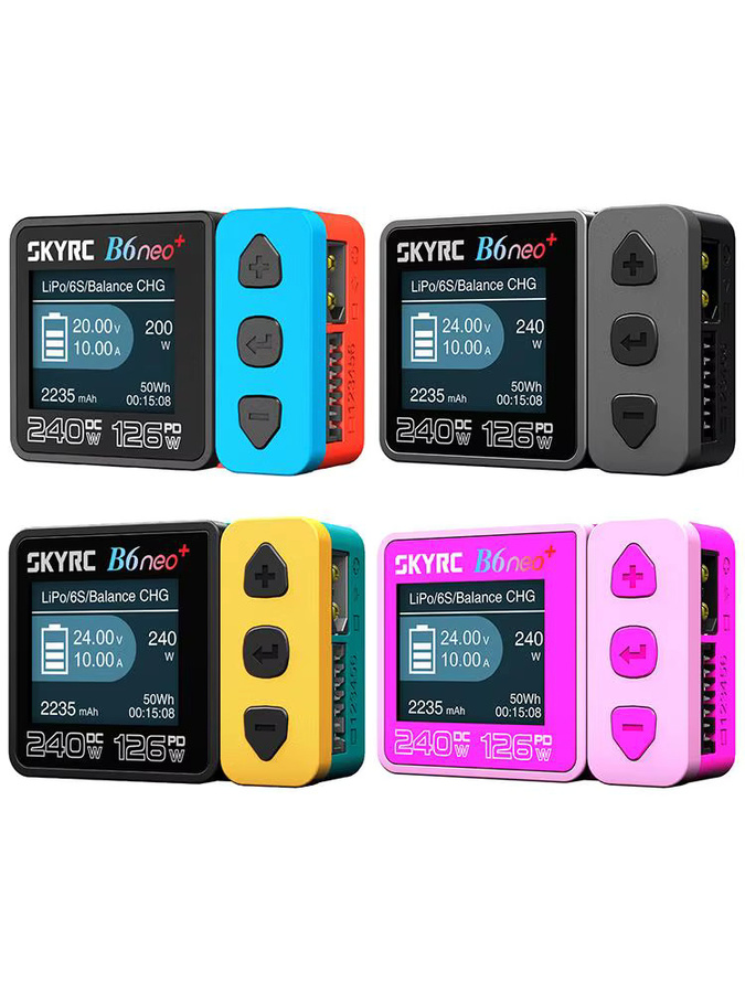 SkyRC B6neo+ Smart Ladegerät mit DC 240W PD 126W und Batterie Balance Funktion in Gelb/Mehrfarbig - Bild 1