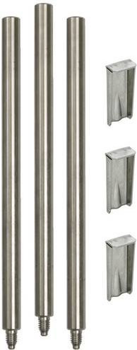 DEHN Sockelhalterstangenset SOH 3 200 V2A aus Edelstahl in Silber - Bild 1