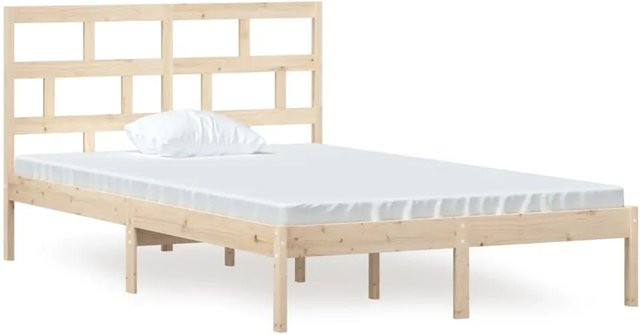 vidaXL Massivholzbett aus Kiefer in Modernem Design, B/T: 120 x 200 cm - Bild 1