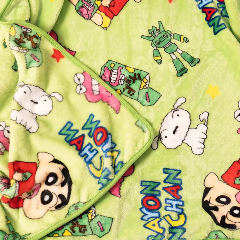 EAKI Flanell-Decke mit Cartoon Crayon Shin Chan Motiv, weiche Samtdecke für Erwachsene - Bild 3