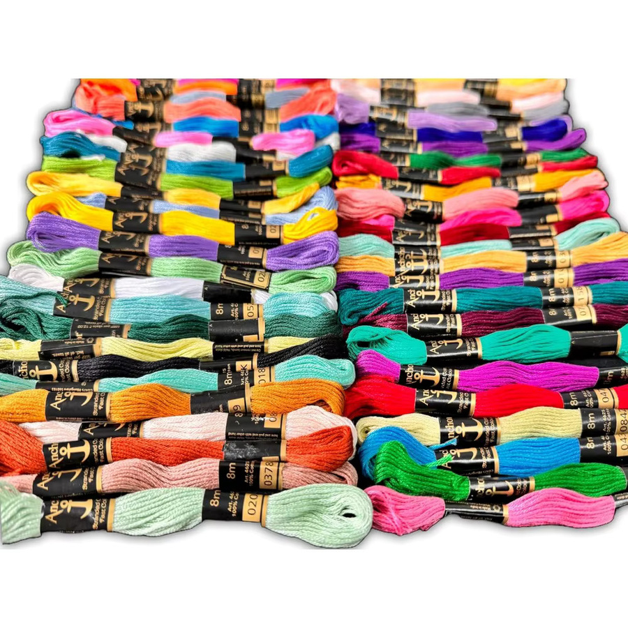 50-teiliges Stickgarn-Set aus Baumwolle in Multicolour für DIY-Bastelarmbänder und Kreuzstich - Bild 4
