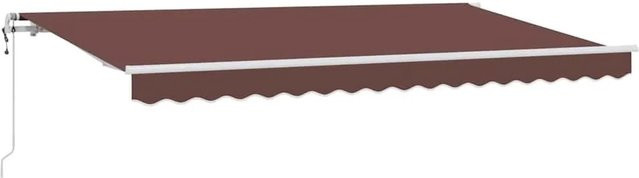 vidaXL Einziehbare Markise Braun mit Fernbedienung, B/H: 400 x 200 cm - Bild 1