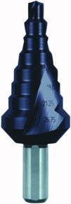 RUKO Stufenbohrer HSS-TiAlN aus Edelstahl in Blau, Größe Nr. 4 - Bild 1