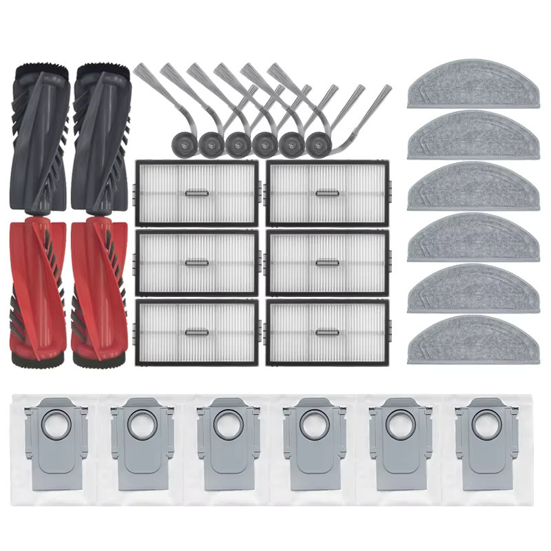 Roborock Zubehör-Set für Saros 20 Sonic und S10 MaxV Ultra mit Seitenbürsten, Filtern, HEPA-Mopps und Staubbeuteln in Multicolour - Bild 3