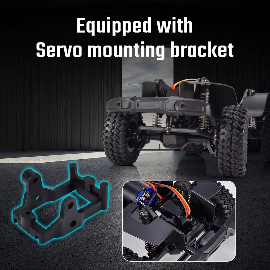 9IMOD TRX4M Vorder- und Hinterachsensatz komplett mit Servohalterung, 1/18 - Bild 2