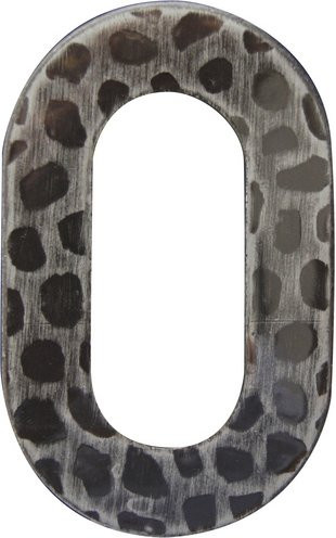 ALPERTEC Hausnummer 0 aus Stahl in Schwarz, B/T/H: 11,7 x 17,0 x 1,8 cm - Bild 1