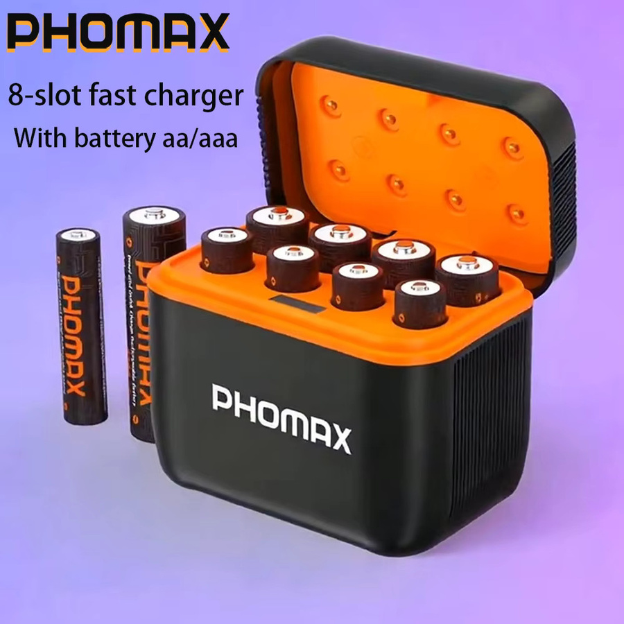 PHOMAX Wiederaufladbare Lithiumbatterien AA und AAA mit USB-C Schnellladegerät für Multimeter und Spielzeug - Bild 3