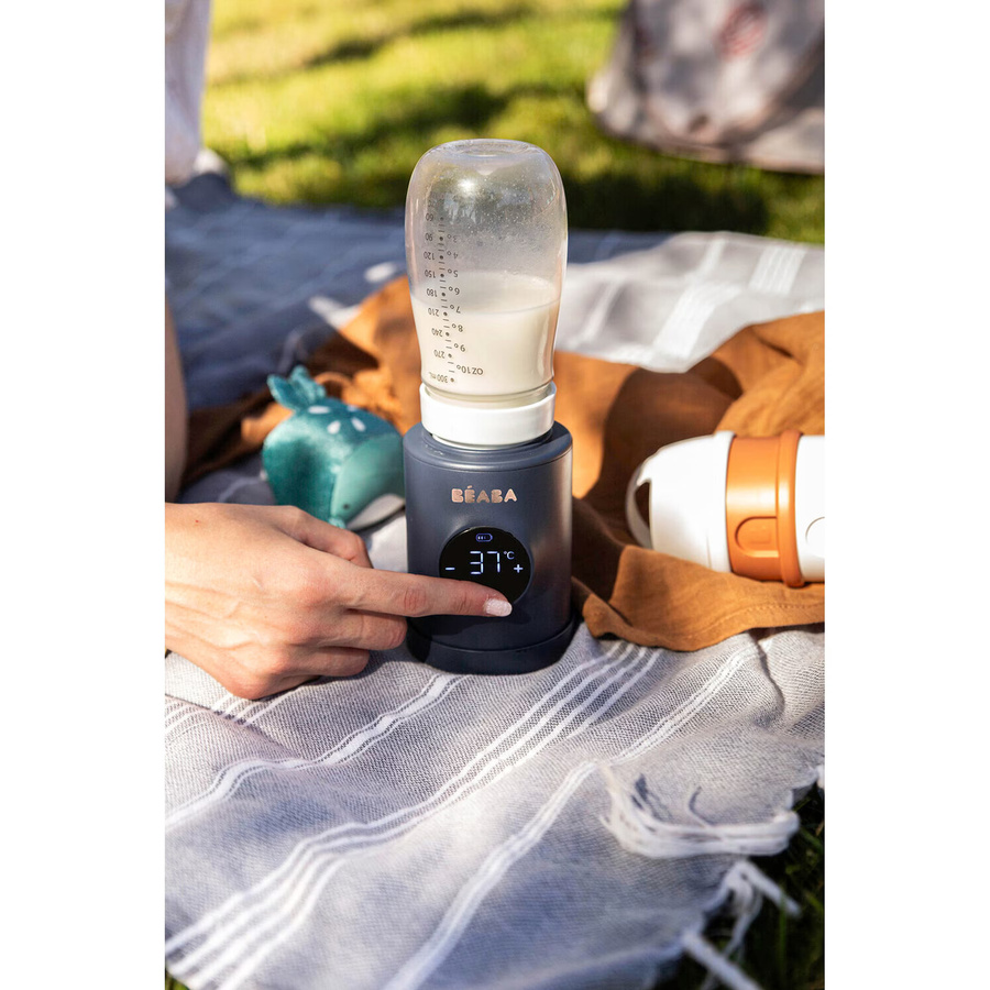 Beaba Milk Nomad Flaschenwärmer in Blau mit 3 Flaschen-Adaptern, kabellos und wiederaufladbar - Bild 3