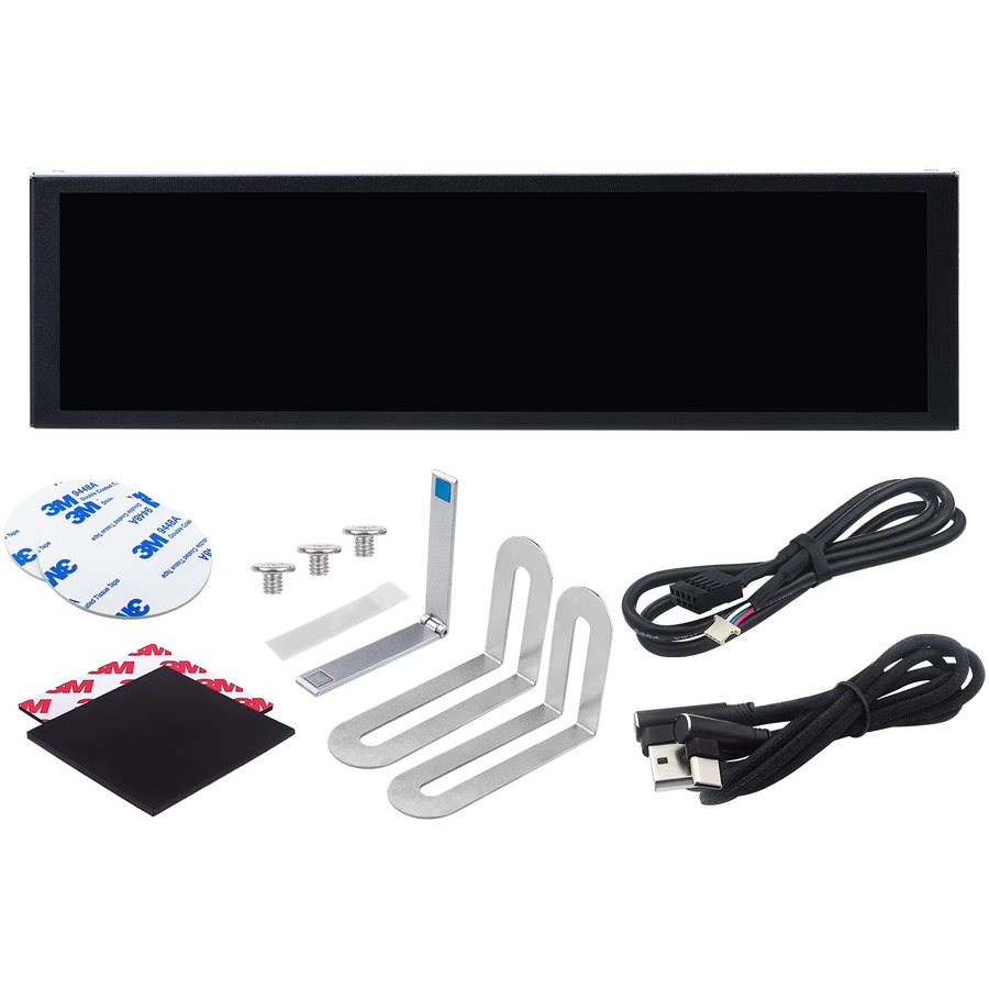 TURZX 9,2 Zoll IPS Sekundärbildschirm mit USB-C Anschluss, Full HD LCD Monitor für Windows 10 11 zur Anzeige von CPU, GPU, RAM und Festplatten, Schwarz - Bild 5
