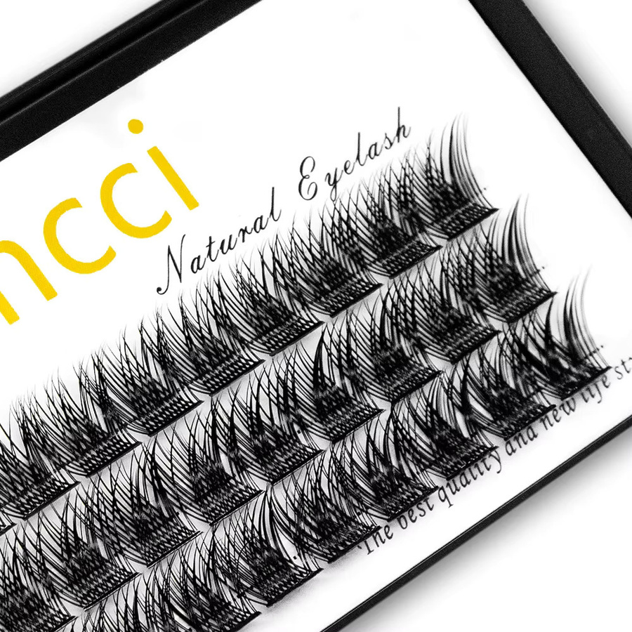 Kimcci Falsche Wimpernbündel, 3D Russische Volumen, Schwarz, Unisex - Bild 5