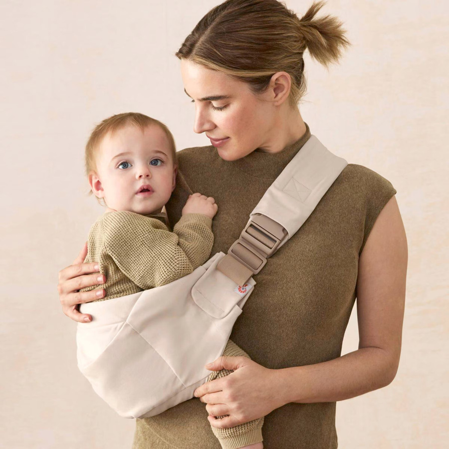Ergobaby Hüfttrage Upsie Buckle Carrier in Beige aus Baumwolle - Bild 2