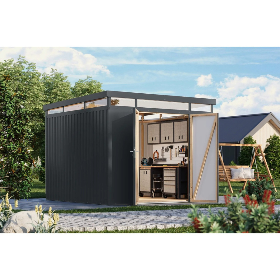 Karibu Metallgerätehaus Argos 3,5 in Anthrazit - Bild 2