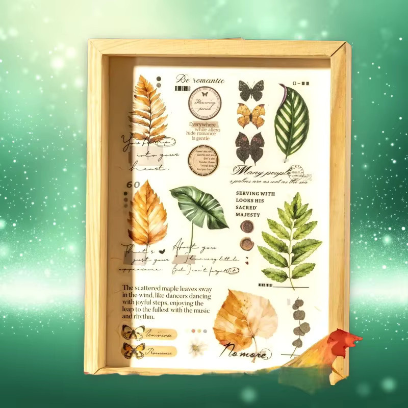 25 Stück botanische PET-Aufkleber Gedichte für Blätter-Serie in Multicolour zur romantischen Dekoration deines Tagebuchs - Bild 3