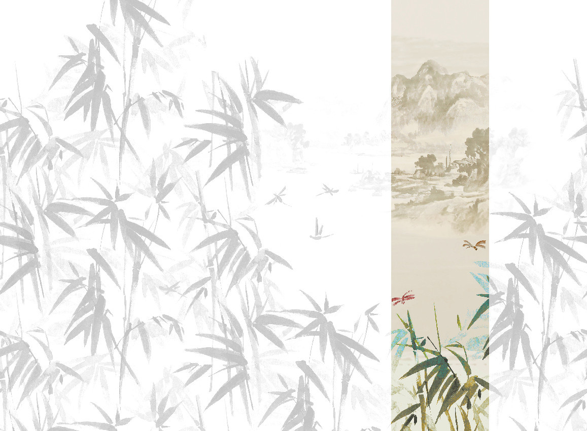 Jannelli & Volpi Mural Ine Natural Panel 5 Wandgestaltung mit floralem Design in Multicolour - Bild 1