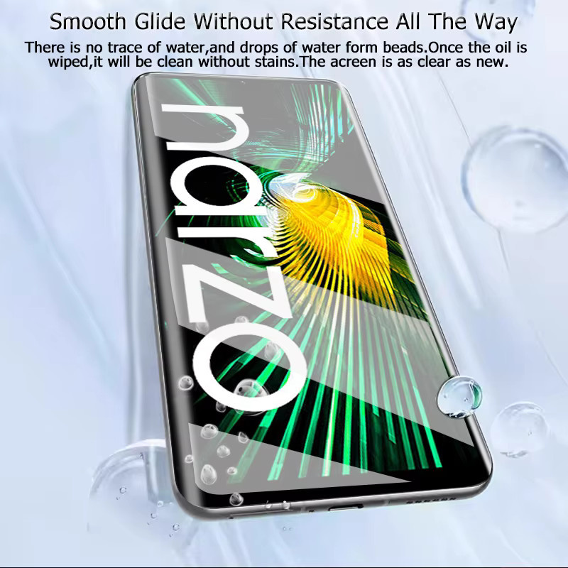 3er-Set gehärtetes Glas für Realme Narzo 50 5G, transparent, Schutzfolie mit Fingerabdruck-Entsperrung und Anti-Explosions-Funktion - Bild 4