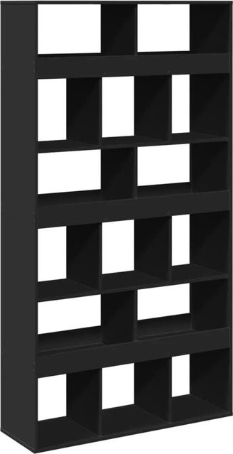 vidaXL Bücherregal Schwarz aus Holzwerkstoff B/T/H: 100 x 33 x 187,5 cm - Bild 1
