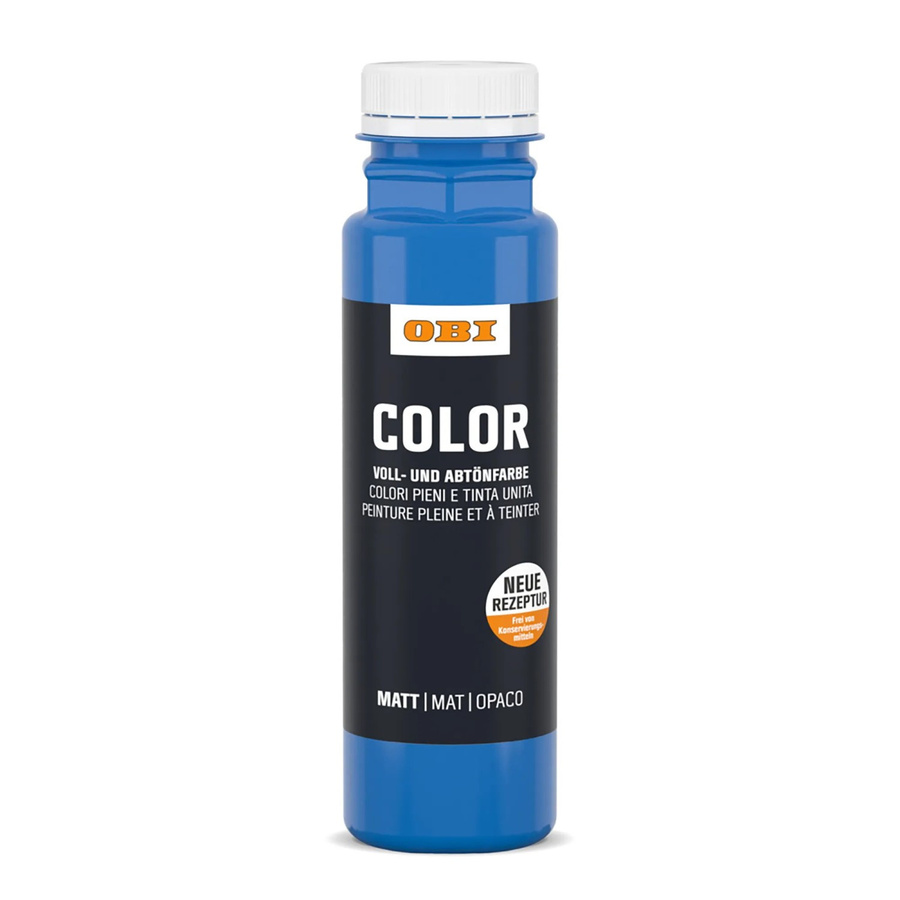OBI Color Voll- und Abtönfarbe Capriblau, wasserbasierte Dispersionsfarbe für Putz, 250 ml - Bild 2