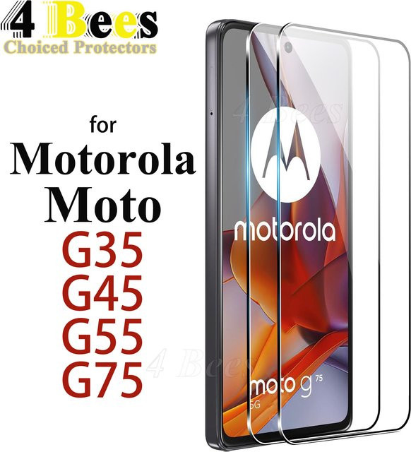 Displayschutzfolie aus gehärtetem Glas für Motorola Moto G35 G45 G55 G75, transparent, Anti-Kratzer Schutz - Bild 1