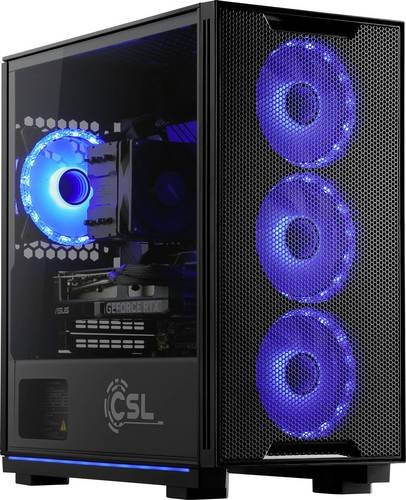 CSL Computer Gaming PC M12100H Desktop PC in Schwarz mit AMD Ryzen 7 8700F, 32GB RAM, 1TB SSD und Nvidia GeForce RTX 5060 Ti 16GB GDDR7 unter Windows - Bild 1