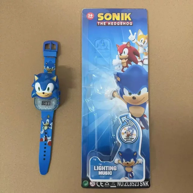 Sega Sonic Igel Cartoon 3D Projektion Uhr, Elektronische Uhr Projektor Figur - Bild 1