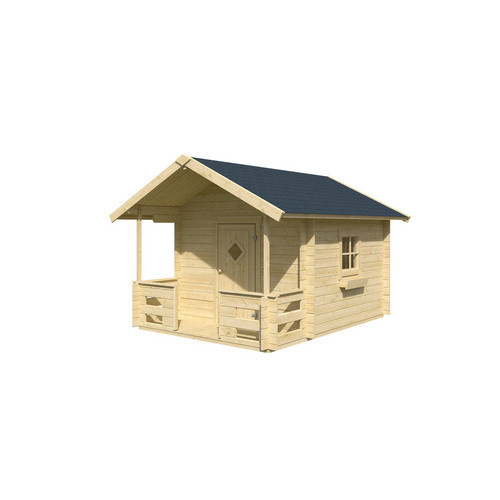 Lasita Maja Kinderspielhaus Lido aus naturbelassenem Fichtenholz in Braun-beige Natur, B/T/H: 269 x 211 x 330 cm - Bild 3