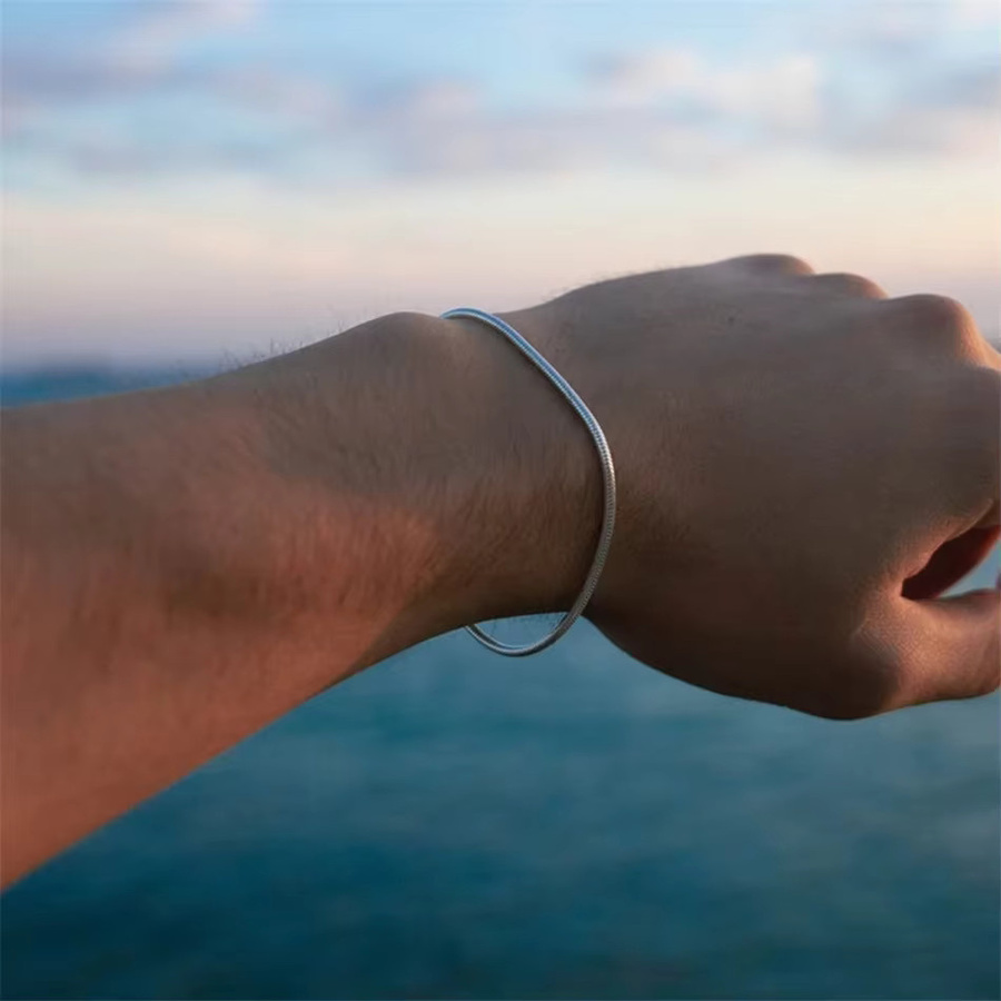 Schlangenkette Armband Edelstahl, Unisex - Bild 5